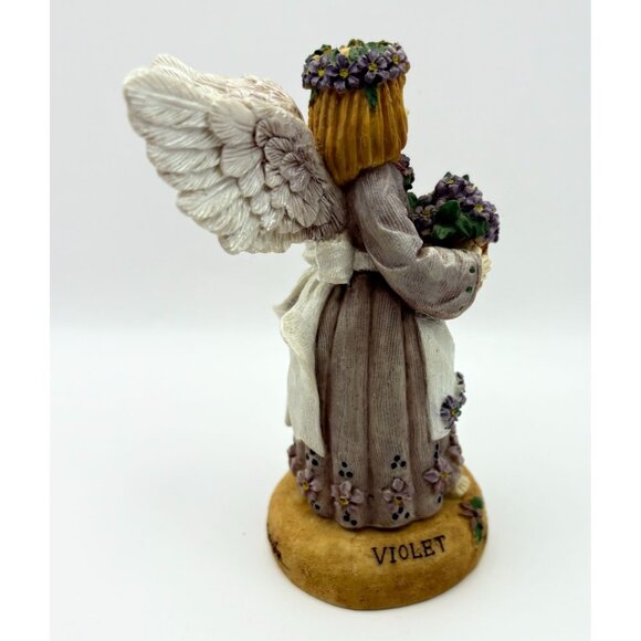 Linda Grayson March Flower Angel Figurine Violet Birthday Flower 1995 - Picture 5 of 10